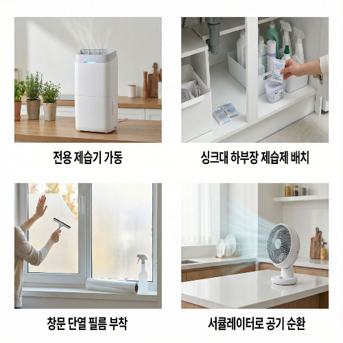 주방 습기·결로 관리, 곰팡이 없는 쾌적한 주방 만들기