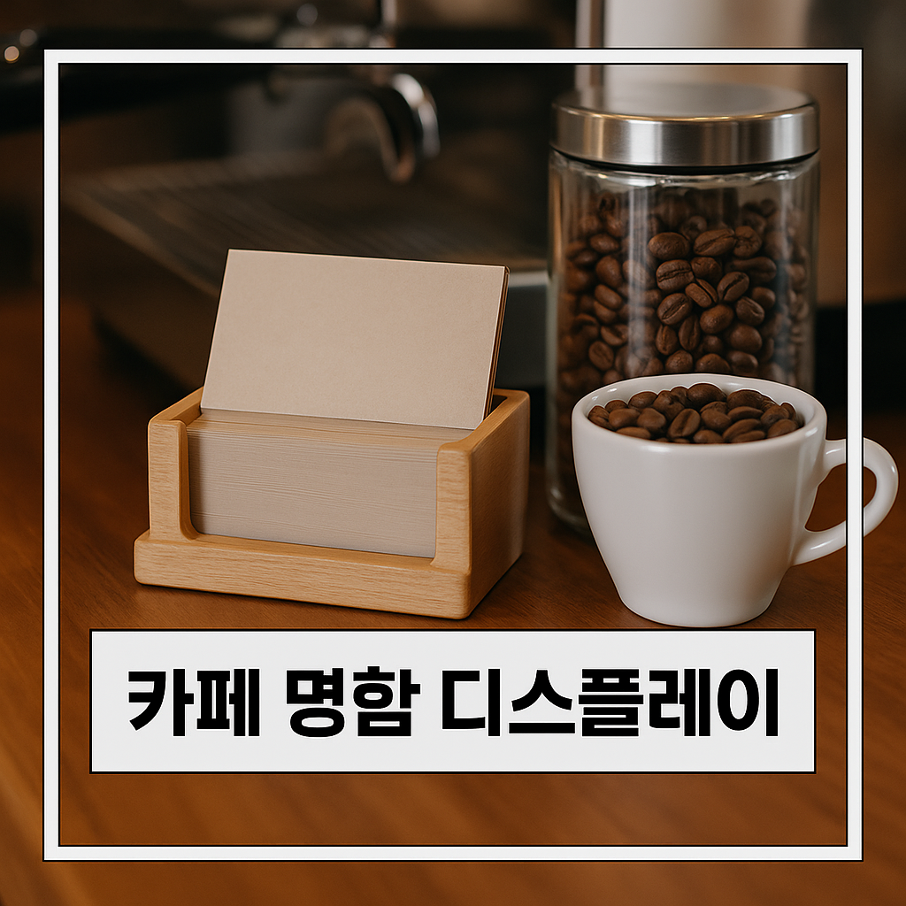 카페 명함 디스플레이
