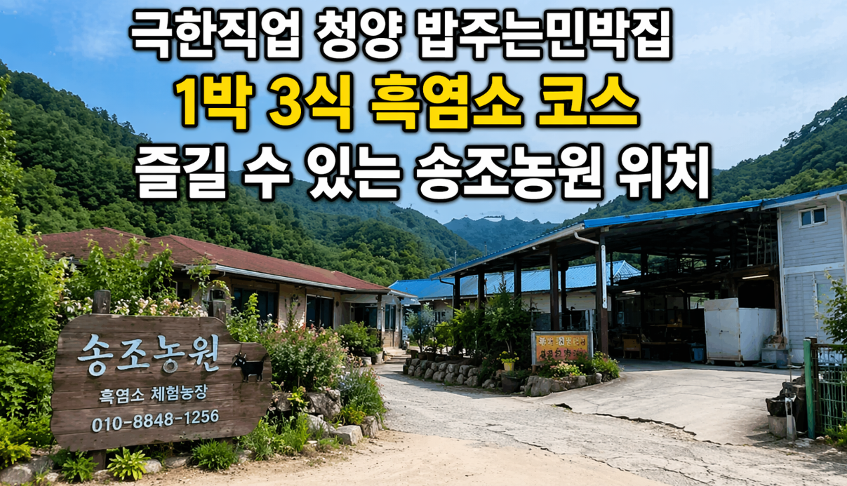 극한직업 청양 송조농원 흑염소 코스, 1박 3식 이게 실화?