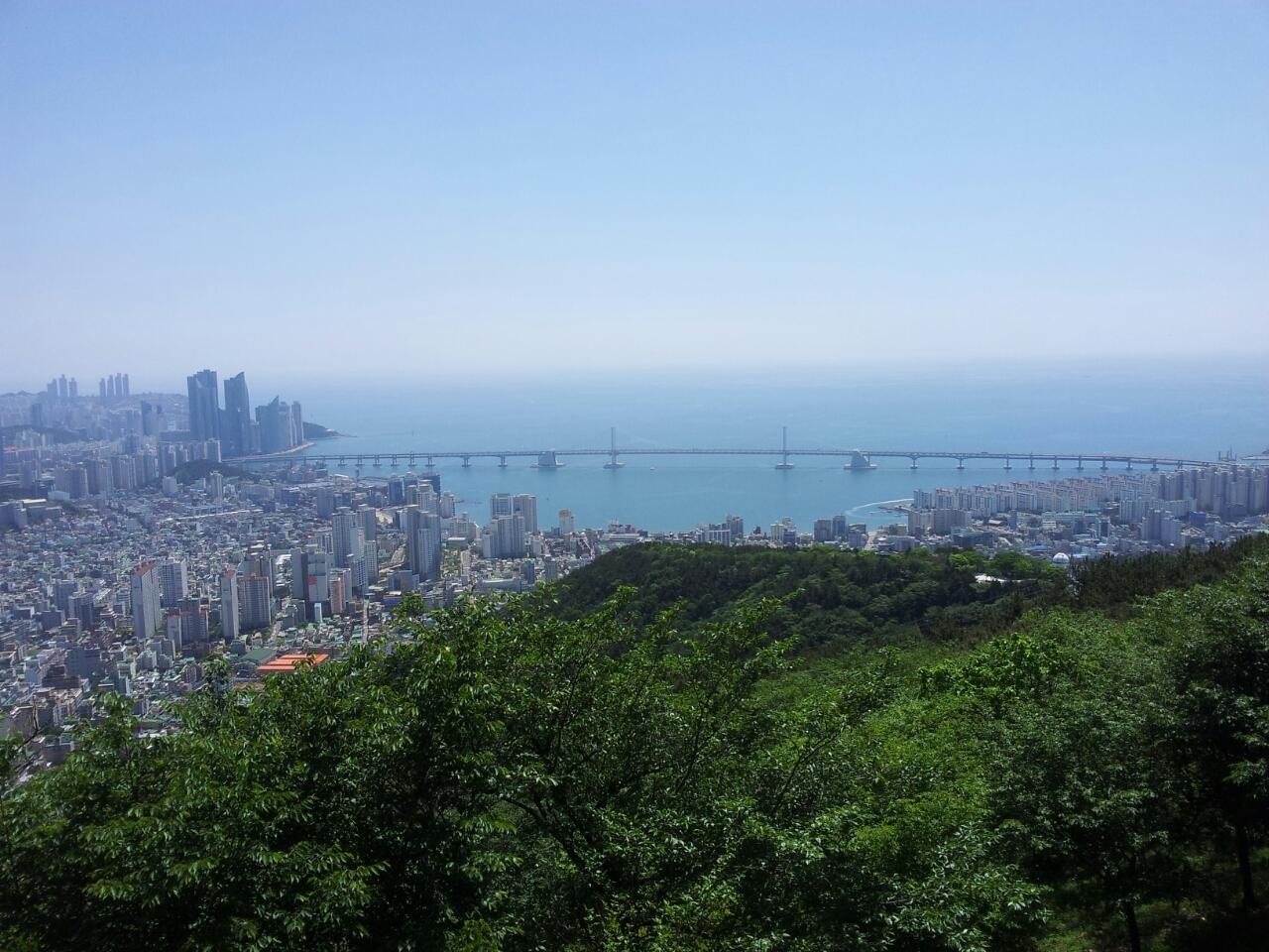 황령산 전망대에서 본 광안리 사진