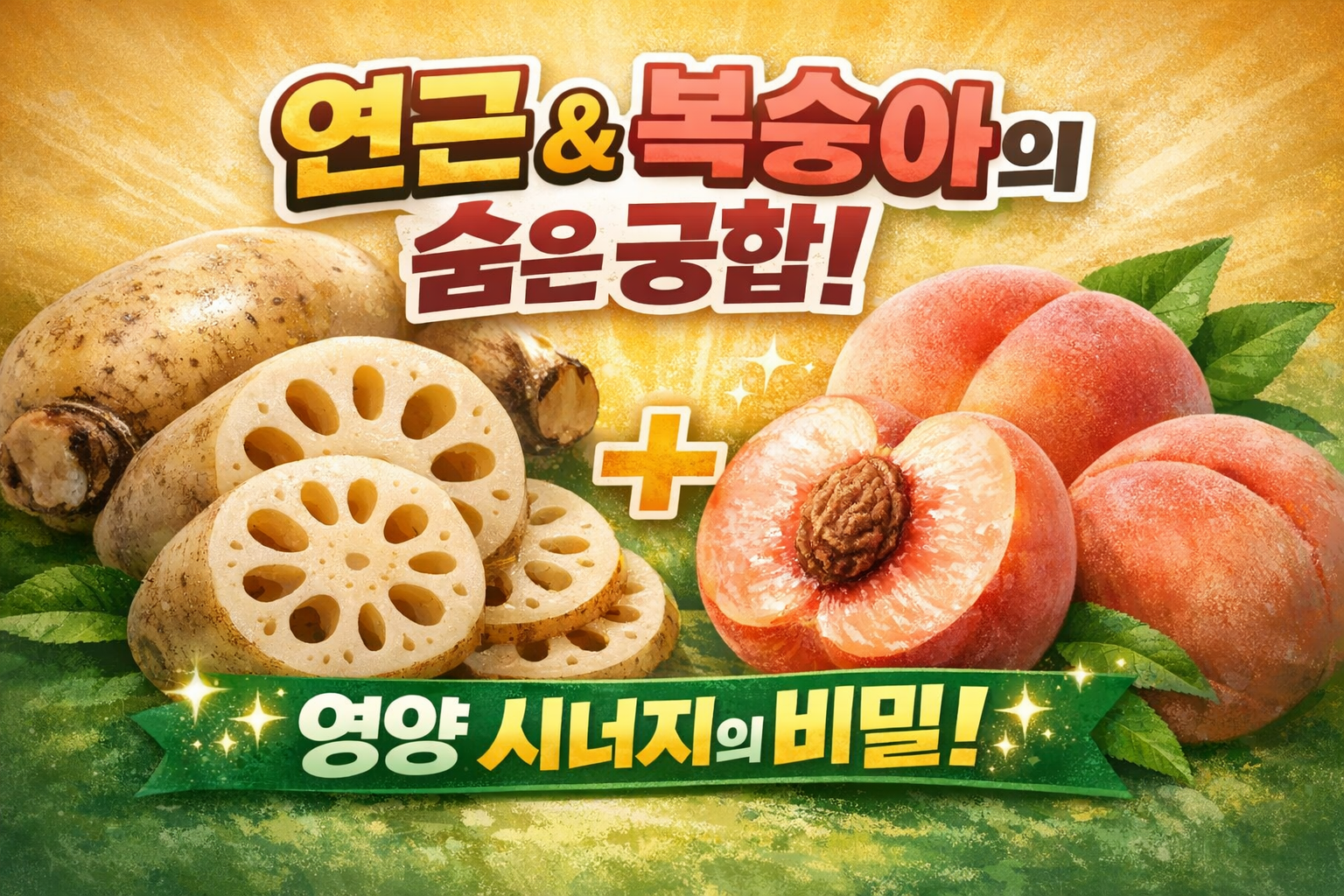 연근과 복숭아