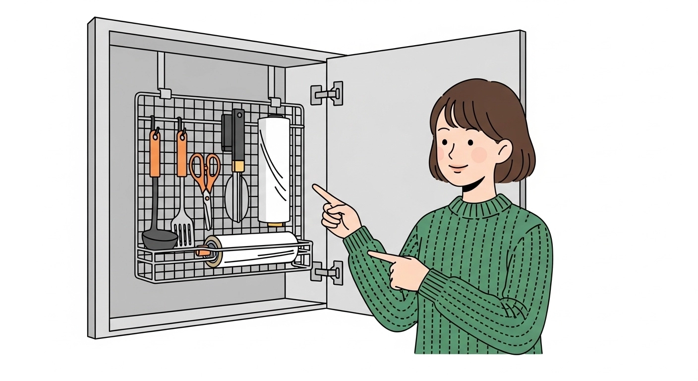 싱크대 문만 열었을 뿐인데 수납공간이 2배로 죽은 공간 살리는 도어 수납법