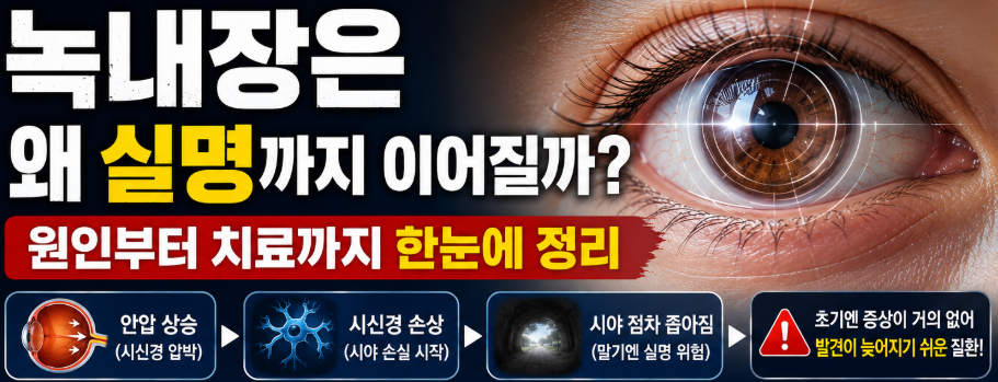 녹내장이 실명을 일으키는 원인