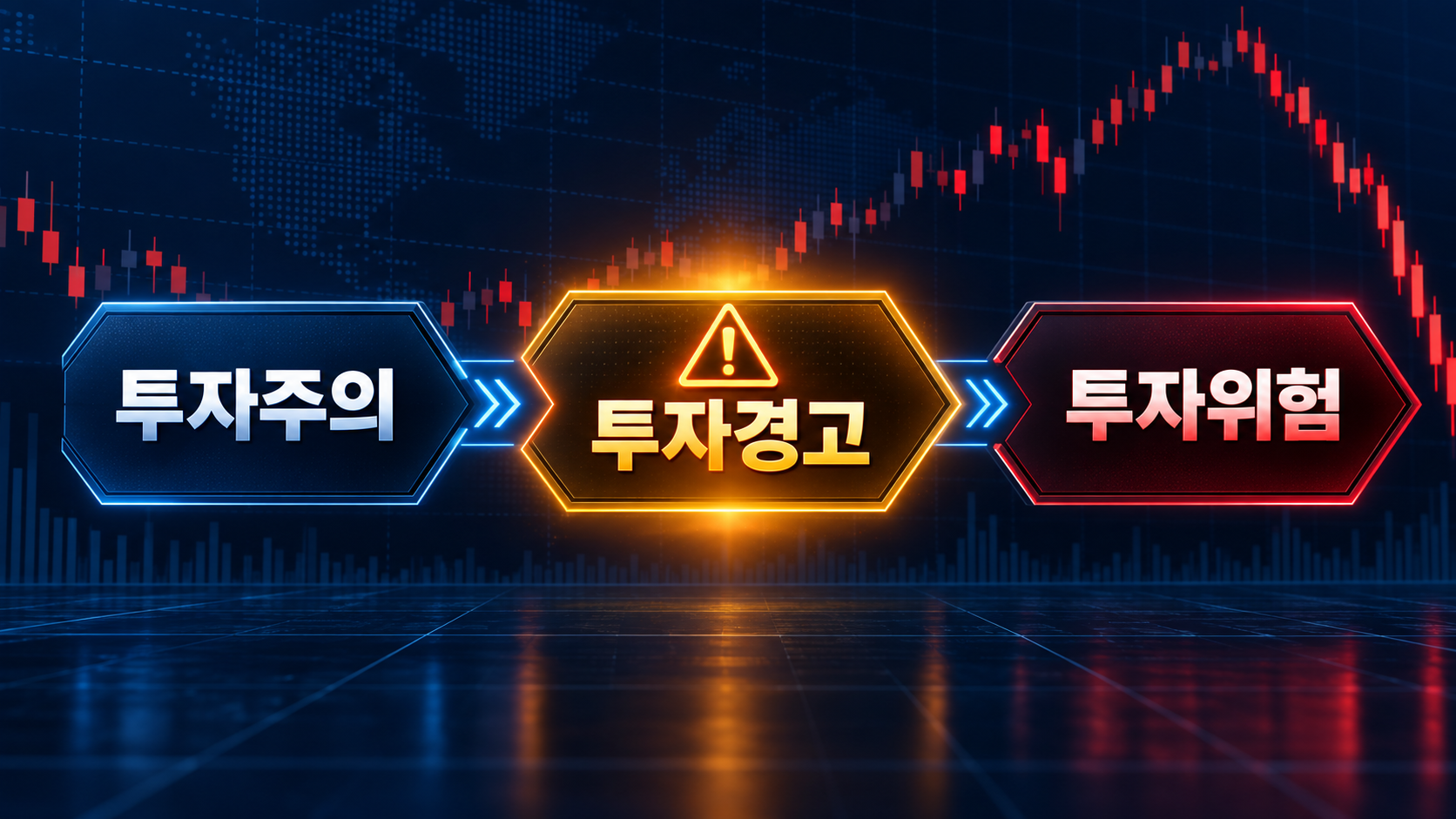 투자주의 투자경고 투자위험으로 이어지는 시장경보 단계