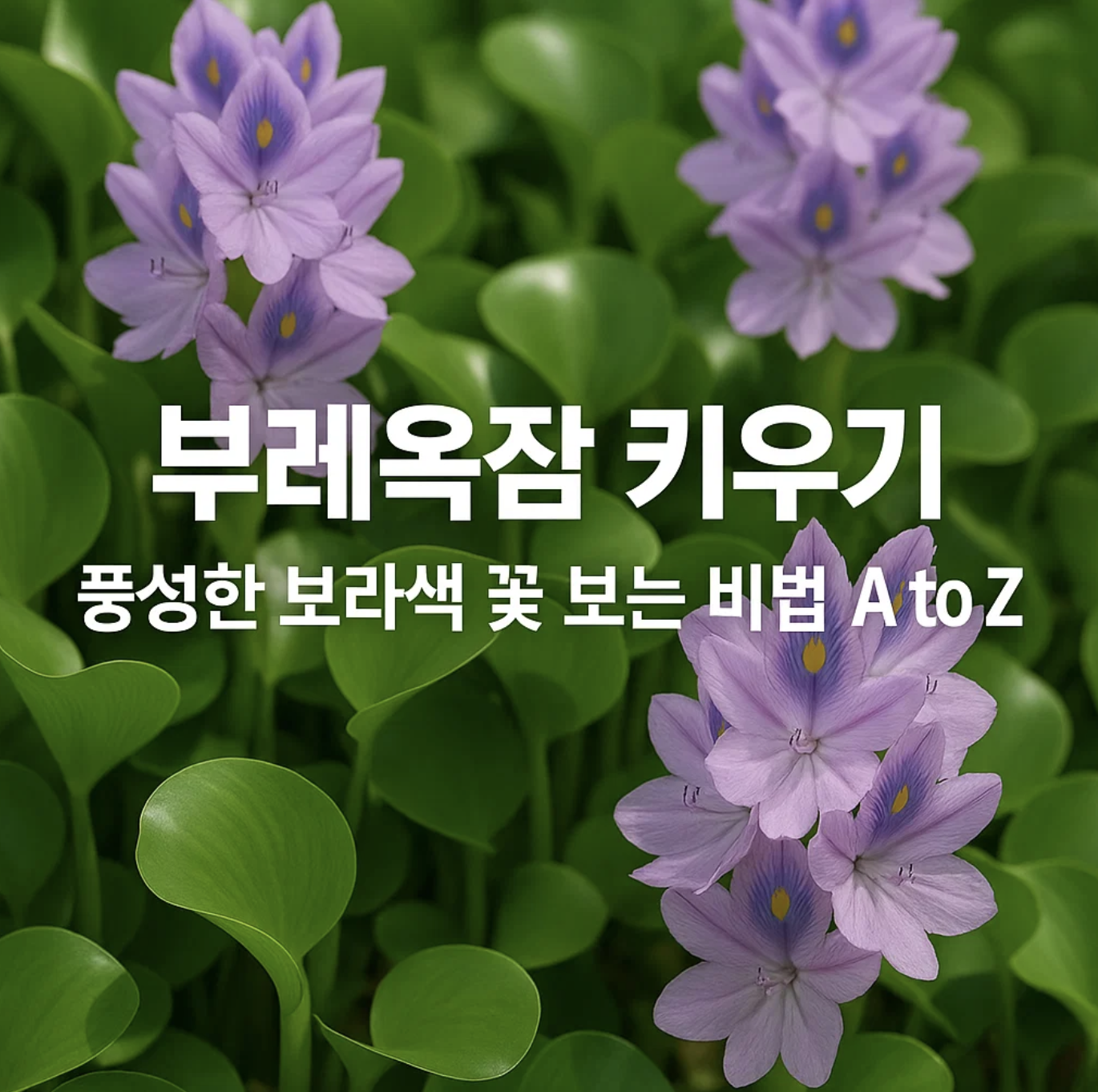 부레옥잠 키우기, 풍성한 보라색 꽃 보는 비법 A to Z
