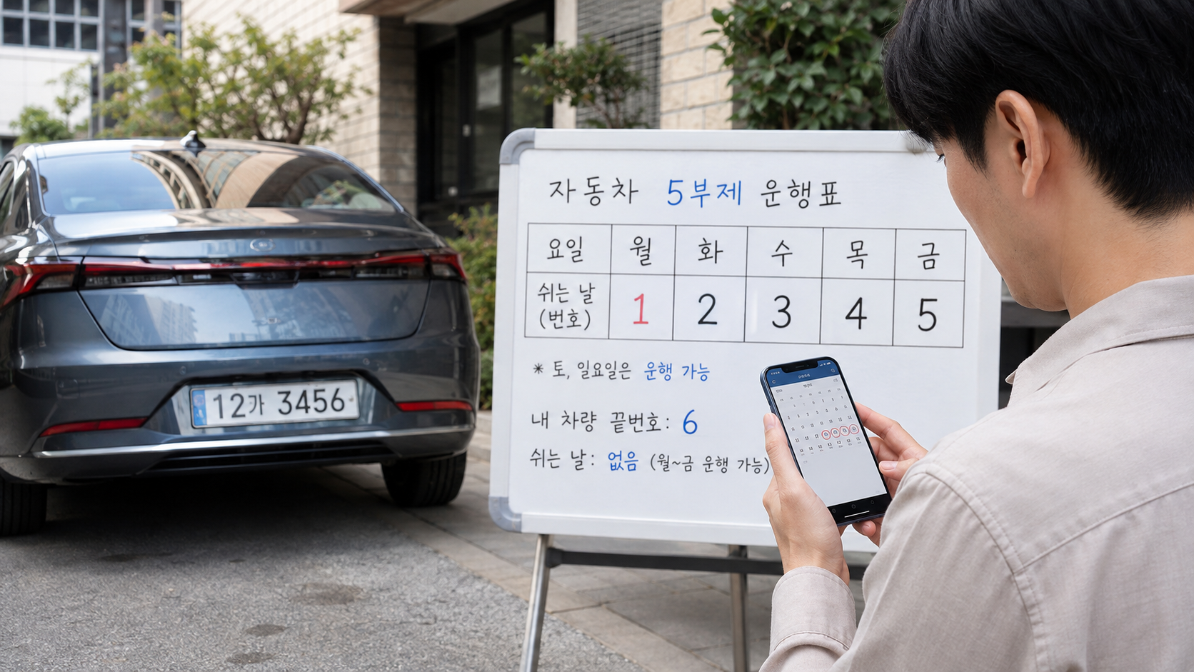 차량 5부제 특약 체크리스트