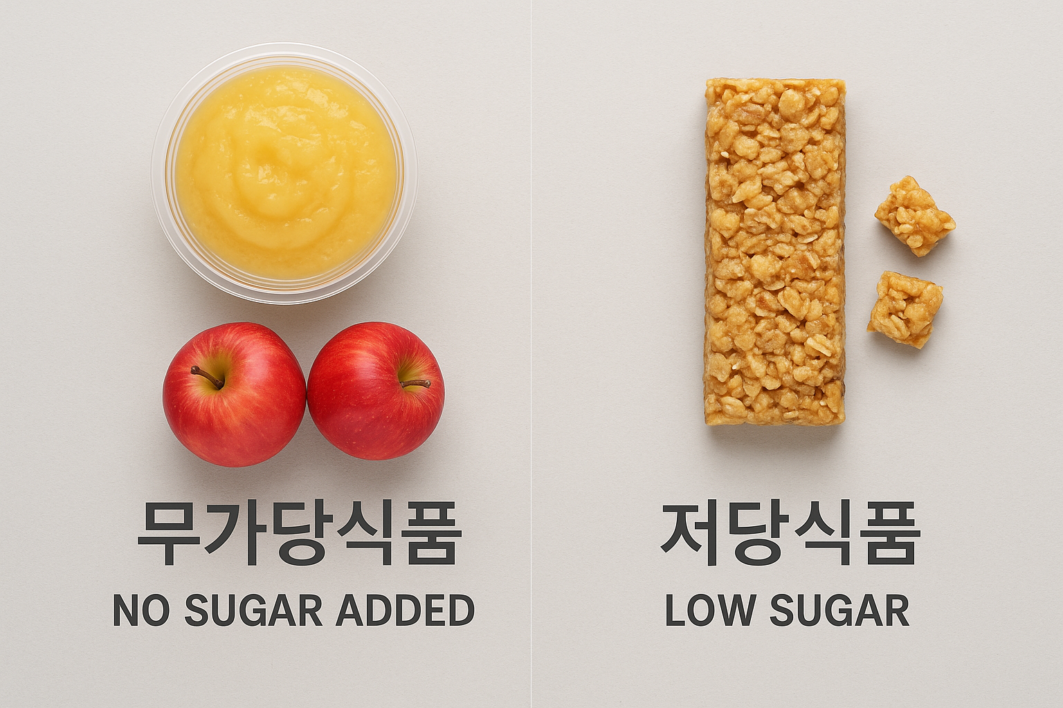 무가당 식품 저당 식품 구분