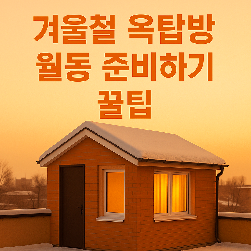 겨울철 자취방 월동 준비 - 사진