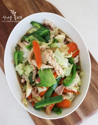 오징어 야채볶음 양념장 만드는법 황금레시피_16