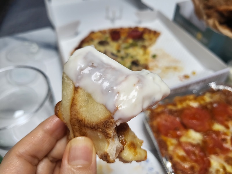 피자나라치킨공주 콤비네이션피자M 샤워크림치즈소스