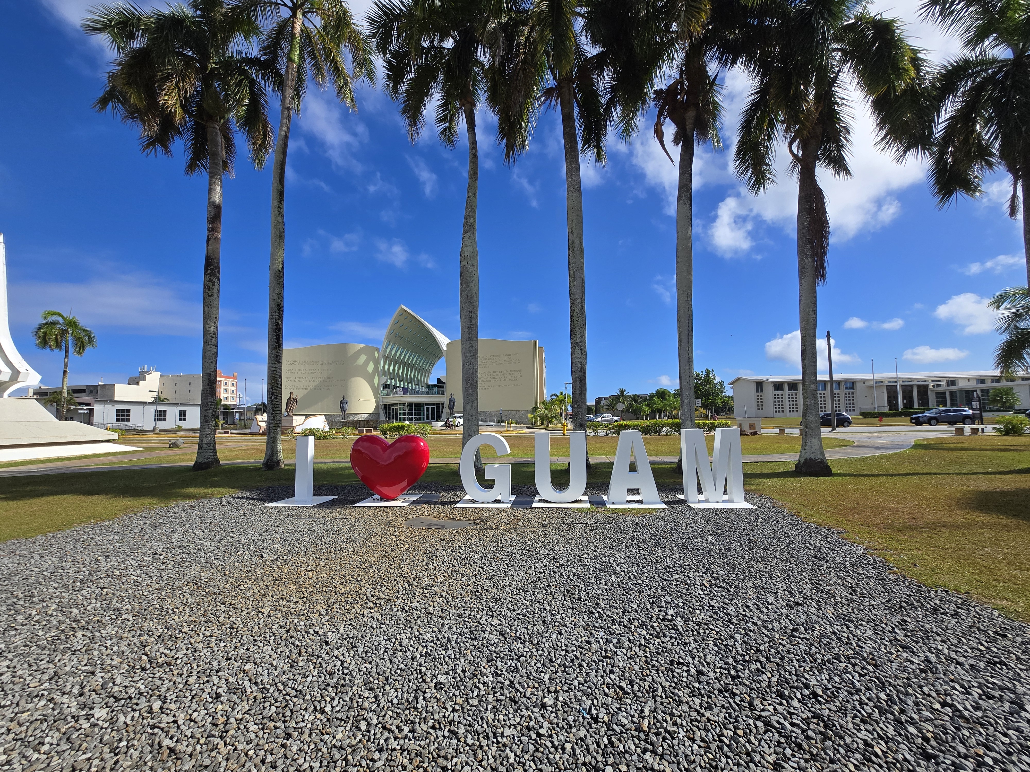 괌 스페인광장 아이러브괌 사인