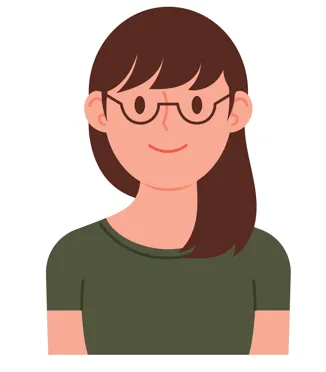 밝은 표정의 청년 여성