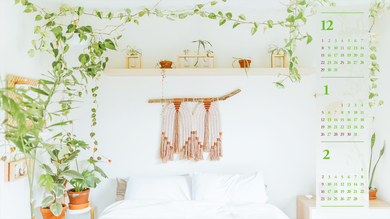 04 포근한 침실 B - 2025년1월 노트북배경화면