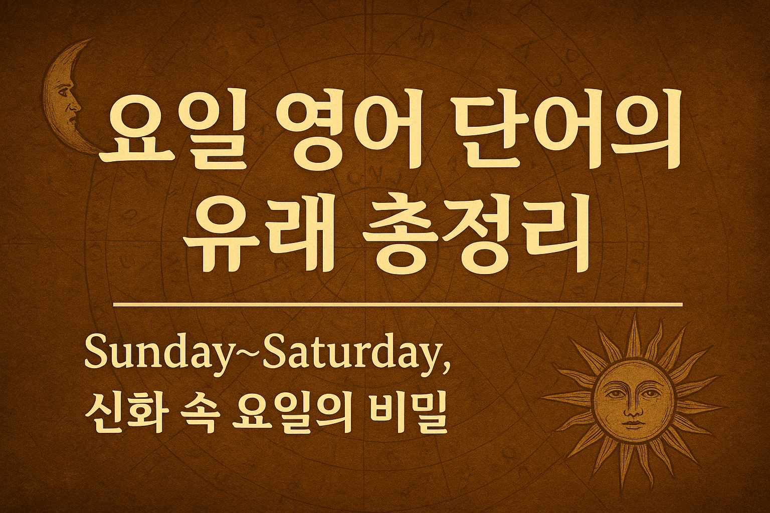 요일 영어 단어의 유래 총정리: Sunday부터 Saturday까지 숨겨진 북유럽 신들과 로마 신화의 비밀