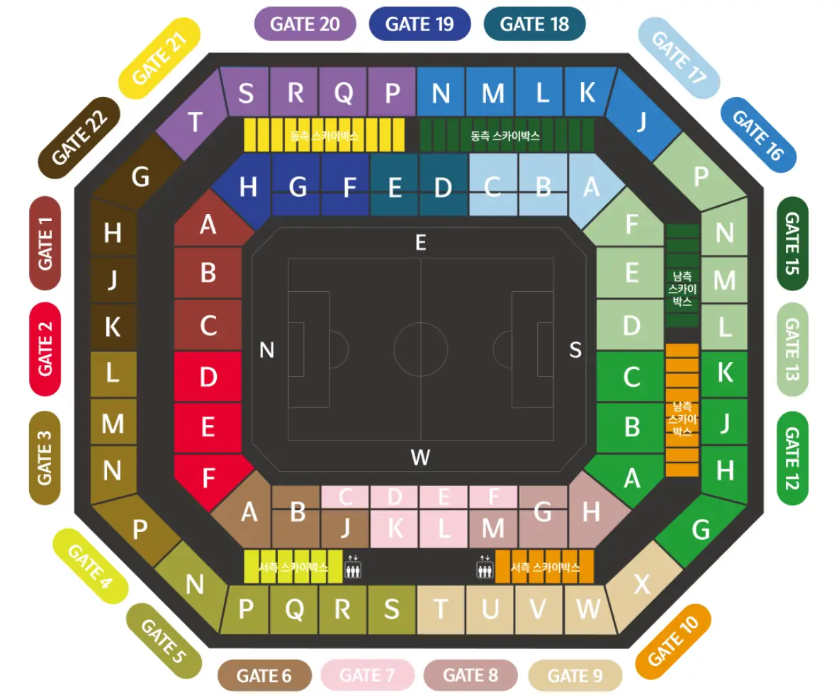 서울월드컵경기장 좌석배치도