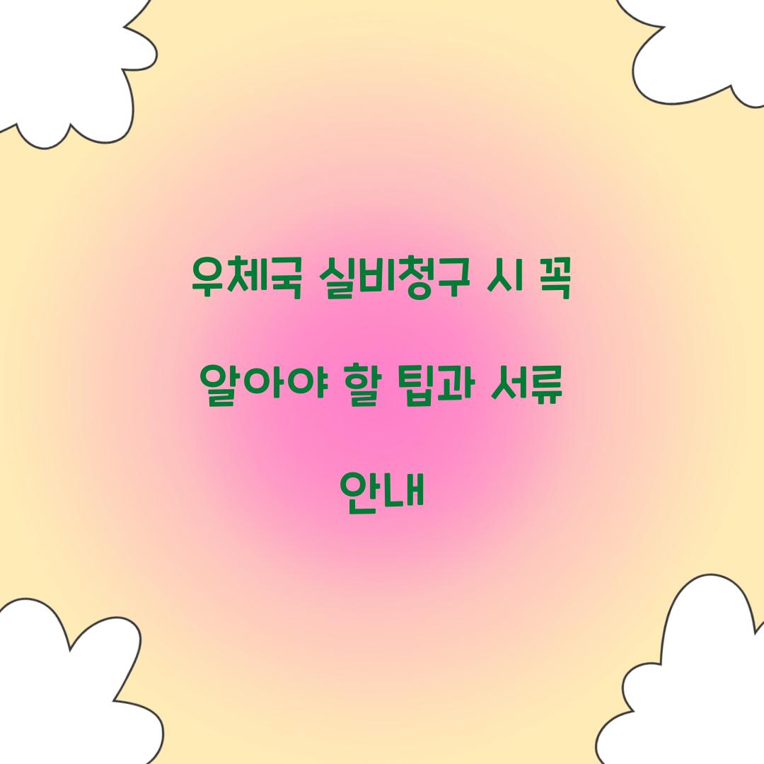 우체국 실비청구