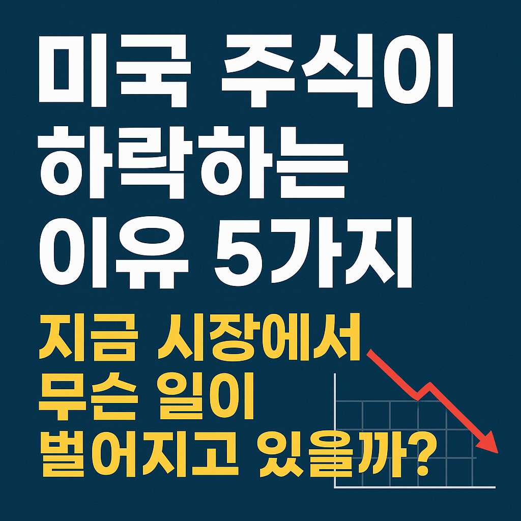 미국 주식 하락 5가지