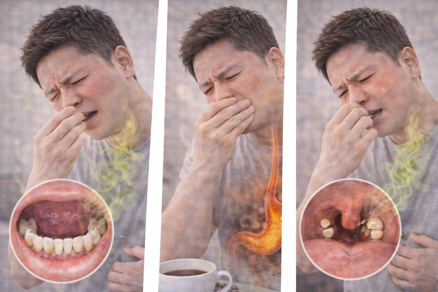 입냄새 유형별 차이점(구강, 위식도, 편도결석)관련 사진