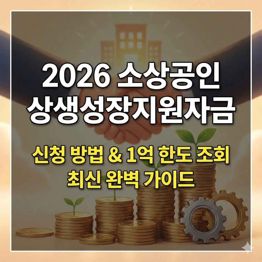 2026 소상공인 상생성장지원자금 신청 방법과 1억 한도 조회 완벽 가이드