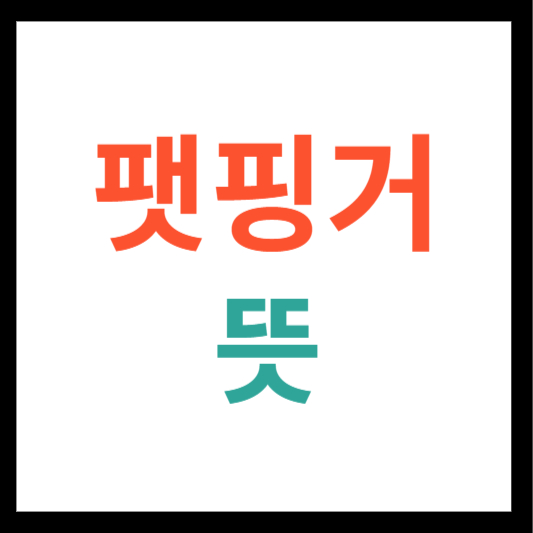 팻핑거 뜻