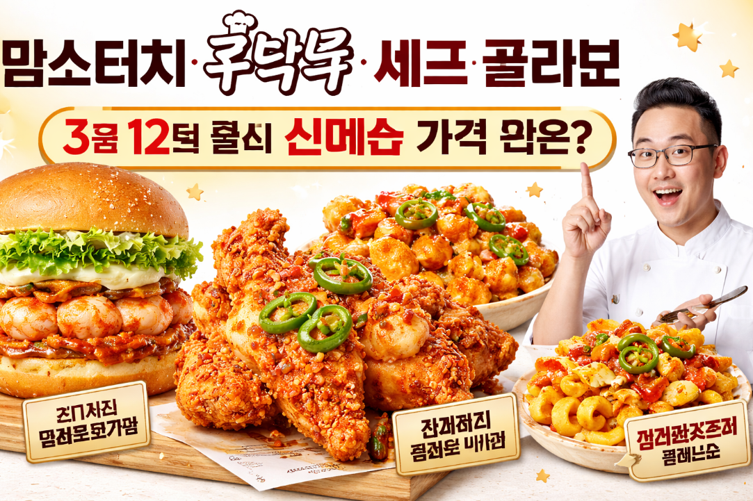 맘스터치 후덕죽 셰프 콜라보 3월12일 신메뉴 가격과 맛 총정리