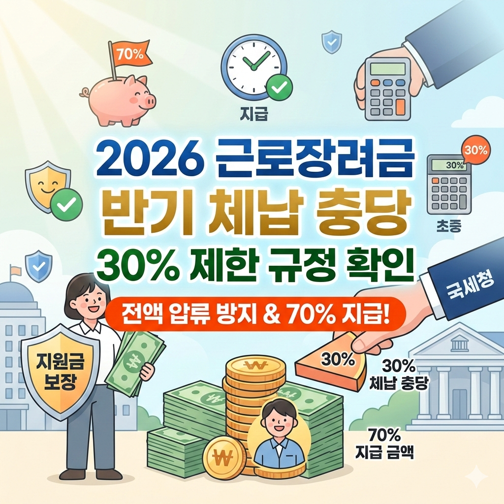 근로장려금 반기 금액 체납 충당 및 지급 보류 해제 법 2026