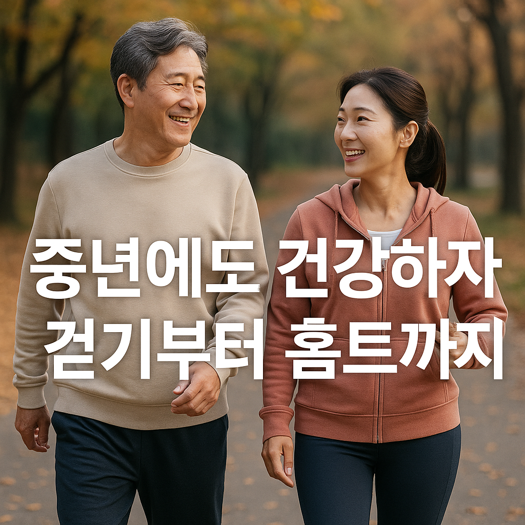중년 건강 챙기기, 걷기부터 홈트까지