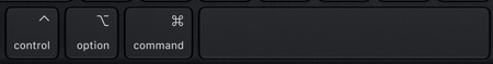 맥 컨트롤, 옵션, 커맨드, 스페이스바 키