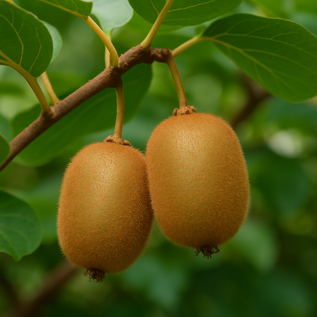 참다래 열매가 달린 가지