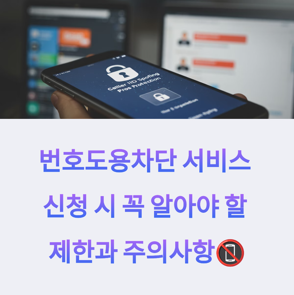 번호도용차단 서비스 신청 시 꼭 알아야 할 제한과 주의사항📵