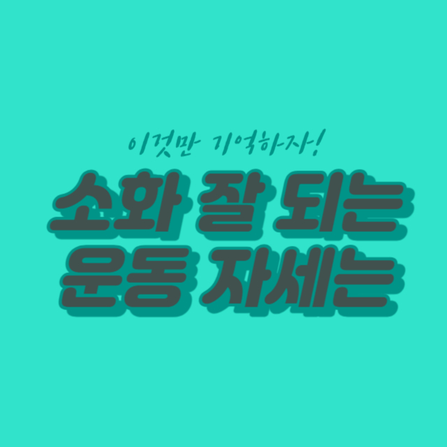 소화 잘 되는 자세