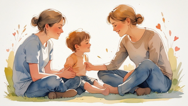 ESTP 부모의 솔직함은 분명한 장점입니다. 그러나 그 솔직함에 따뜻한 존중과 감정의 여유가 더해질 때, 아이는 그 경계를 신뢰하게 됩니다에 관한 그림