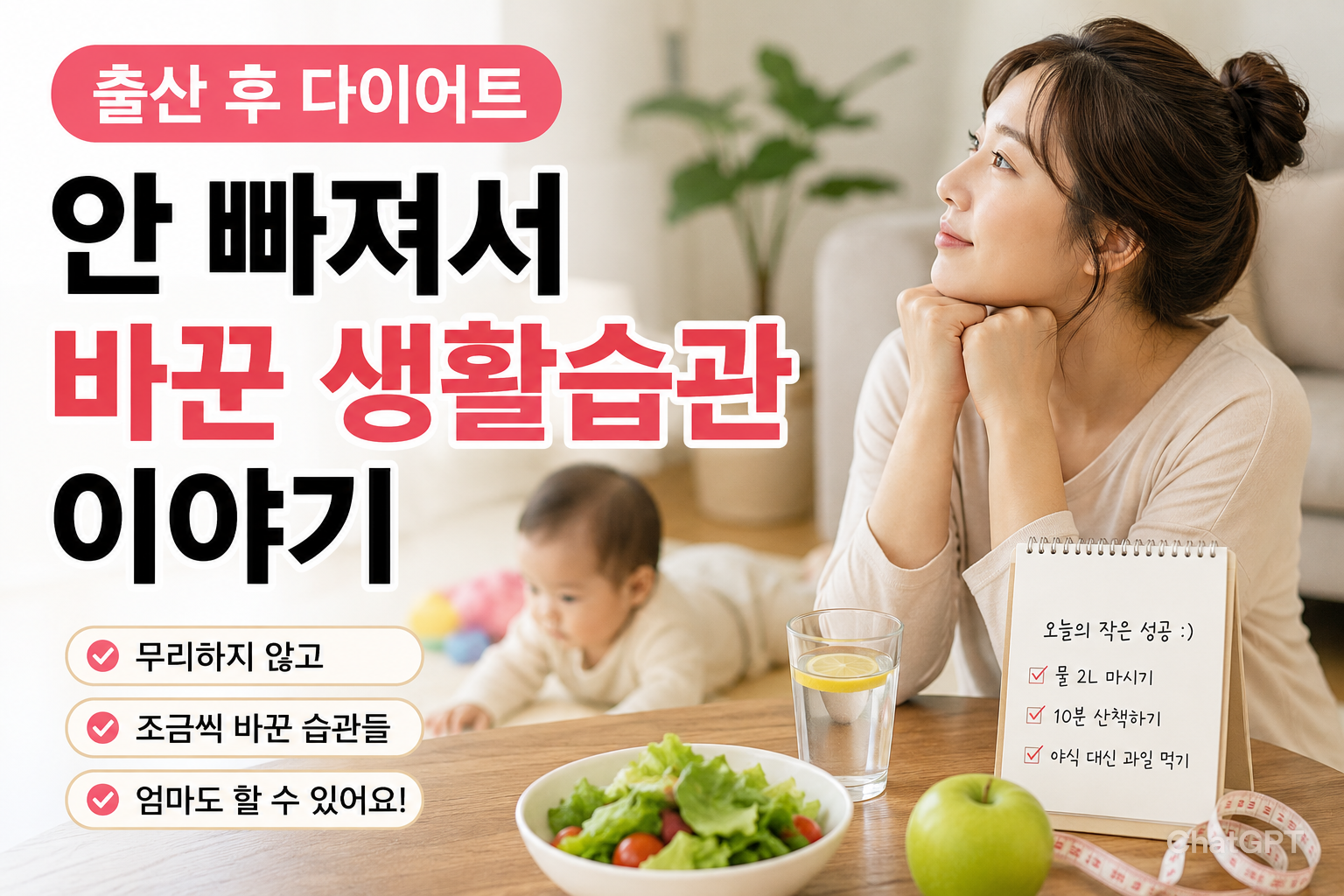 출산 후 다이어트 안 빠져서 바꾼 생활습관 이야기