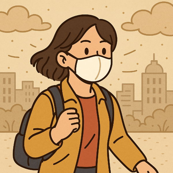 미세먼지 마스크 착용