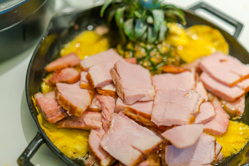 훈제 오리 고기 구이 이미지