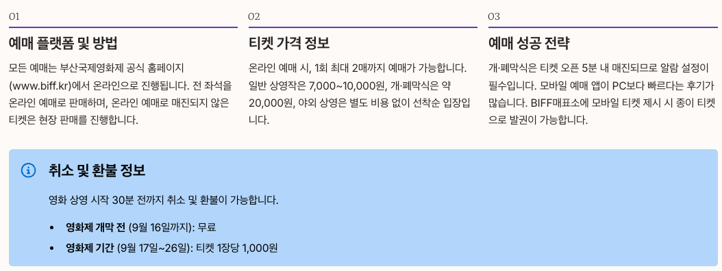 부산국제영화제 티켓팅부터 관람까지 알아두면 유용한 꿀팁 정리 이미지