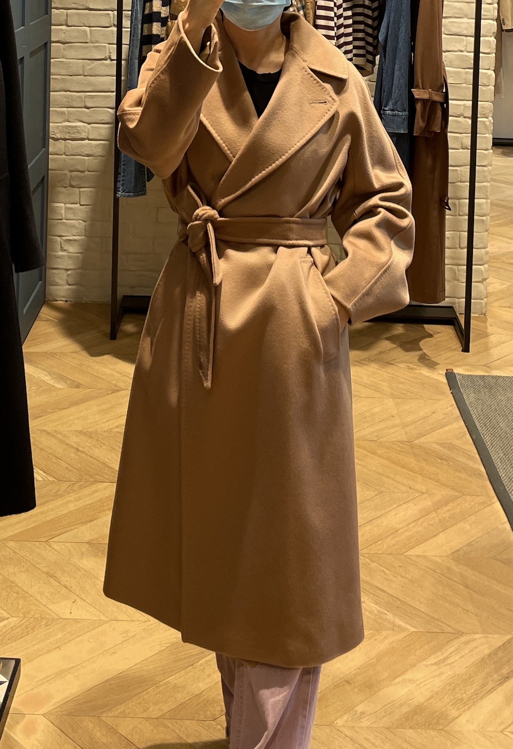 막스마라 위켄드 22FW 레지나 울 코트 카멜