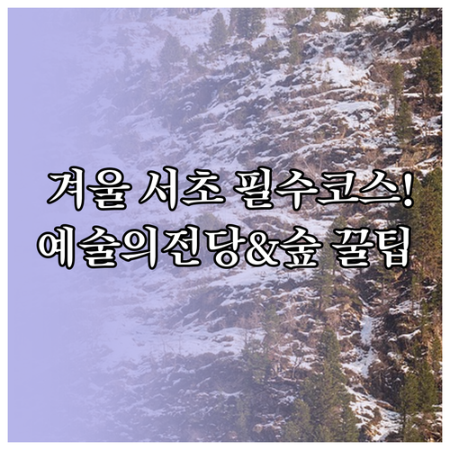 서초구 겨울 나들이 명소 예술의전당과..