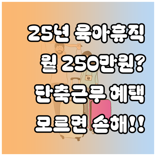 2025년 육아휴직 급여 상한액 인상..