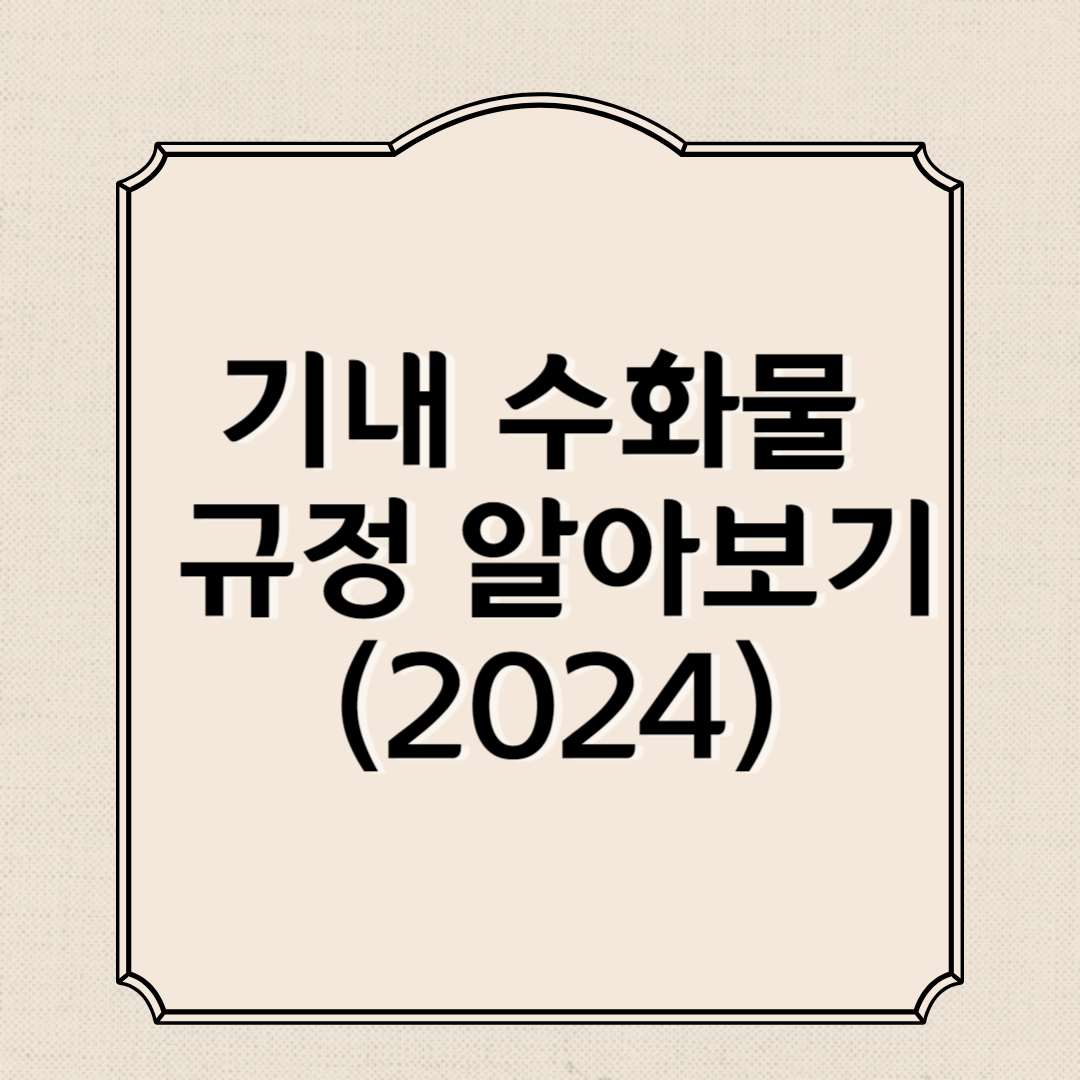 기내 수화물 규정 알아보기(2024)
