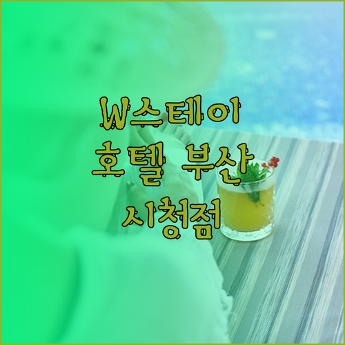 W스테이호텔 부산 시청점 숙박 리뷰 