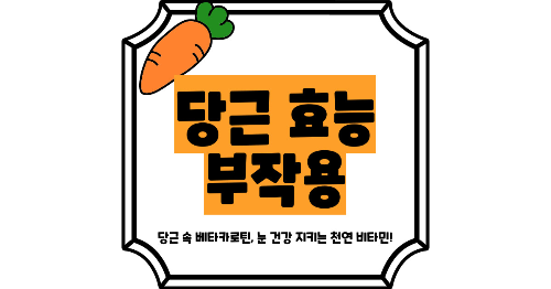 당근 효능 부작용