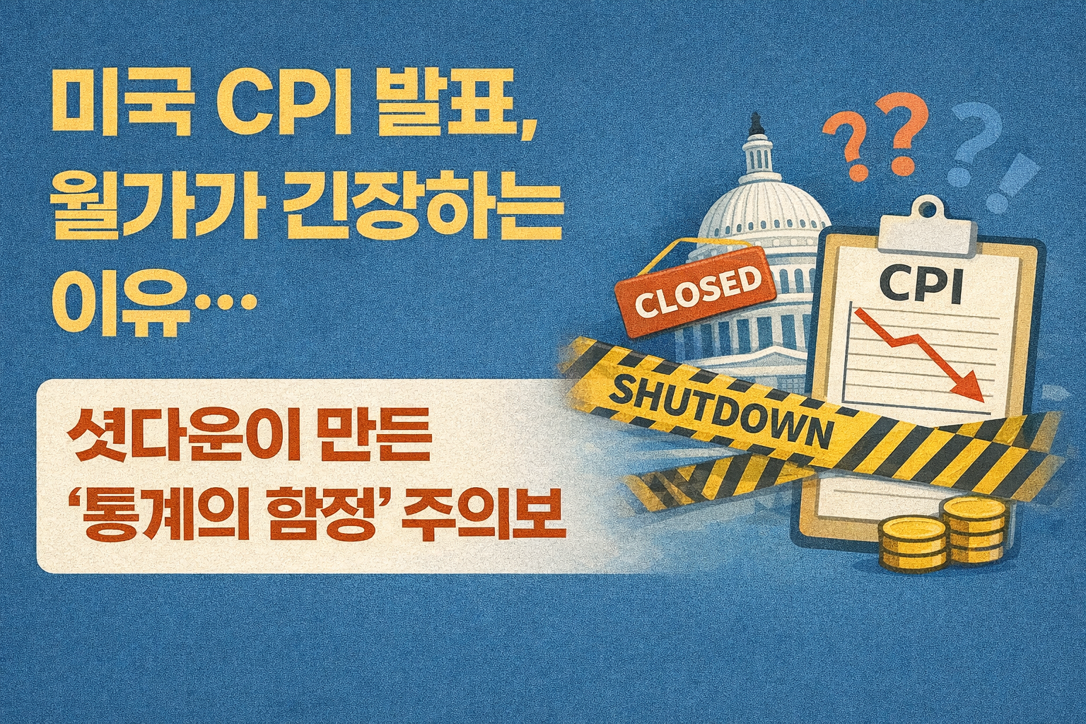 미국 CPI 발표, 월가가 긴장하는 이유&hellip; 셧다운이 만든 &lsquo;통계의 함정&rsquo; 주의보