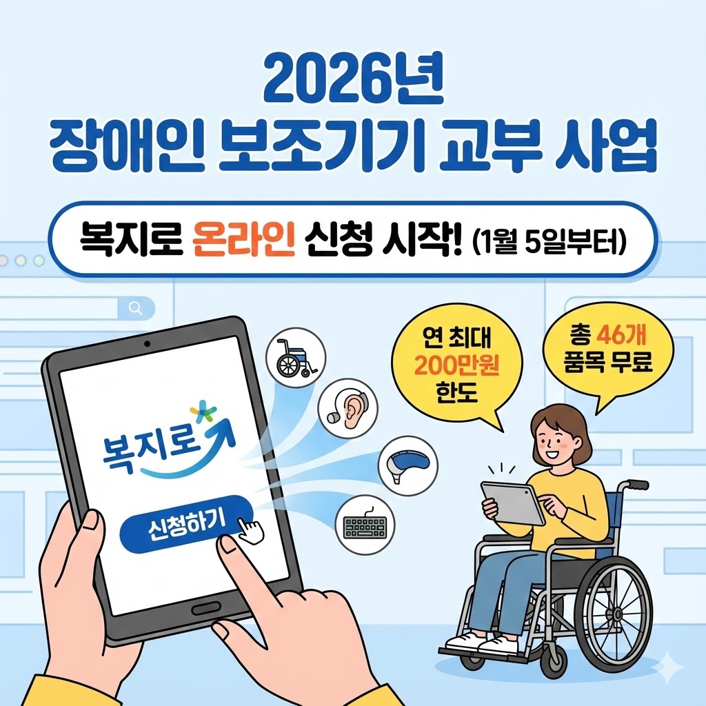 2026년 1월 5일부터 시작되는 장애인 보조기기 교부 사업 안내 썸네일