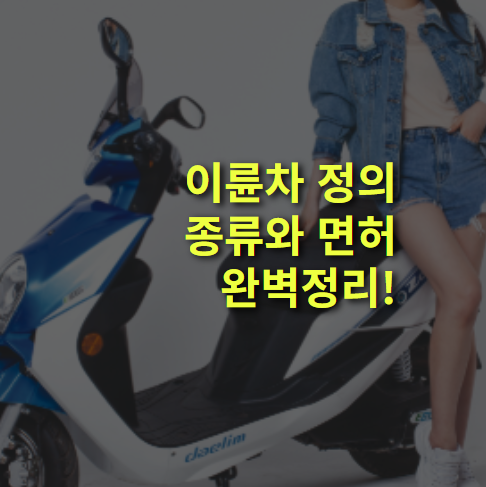 이륜차란? 종류 면허, 오토바이, 스쿠터, 전기 자전거.