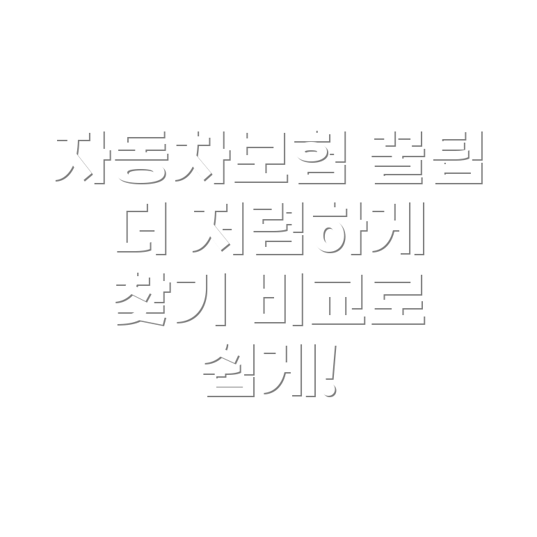 자동차보험료 비교