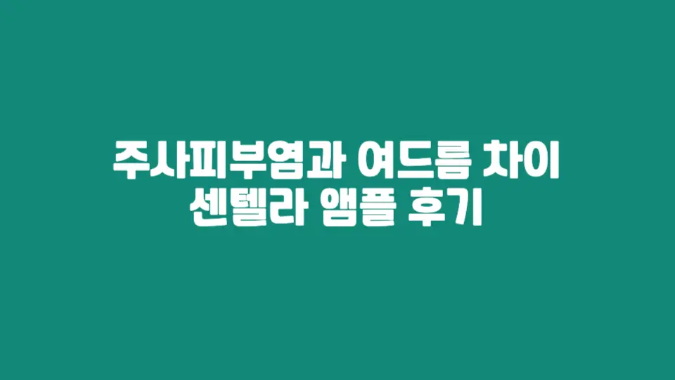 저도 여드름인 줄 알고 짰다가 더 악화됐었어요... 주사피부염과의 차이, 그리고 진정에 도움됐던 루틴까지 정리해봤습니다.