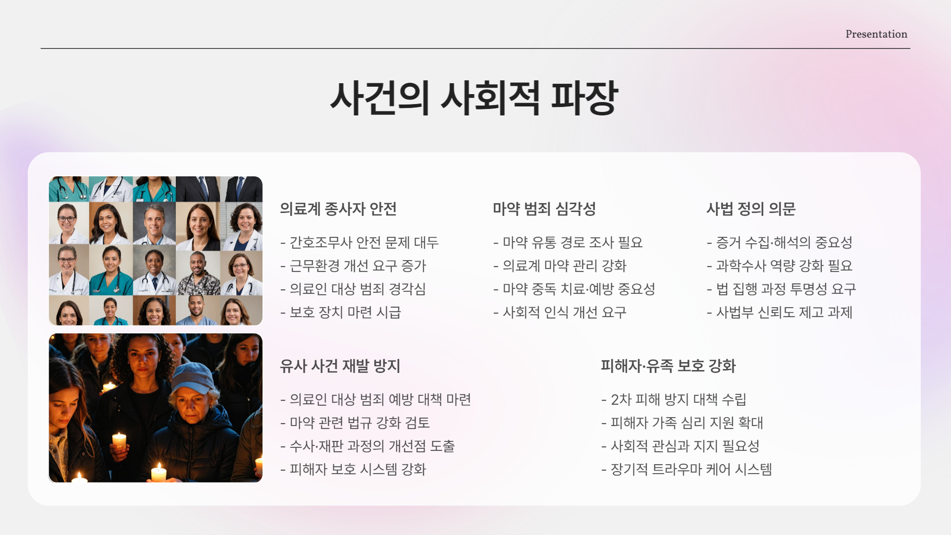 사건의 사회적 파장