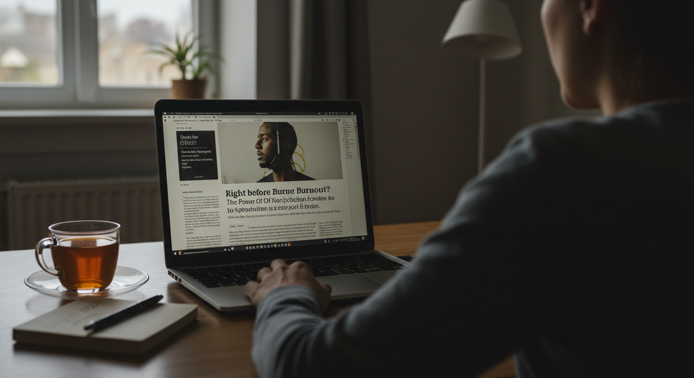 번아웃 직전? 뇌를 식히는 비생산 루틴의 힘