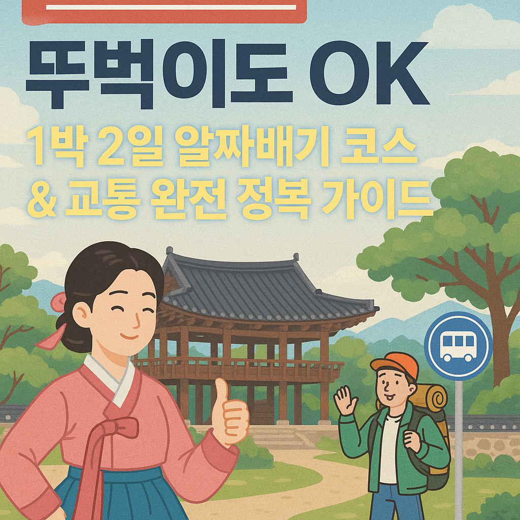 춘향의 고장 남원, 뚜벅이도 OK! 1박 2일 알짜배기 코스 & 교통 완전 정복 가이드